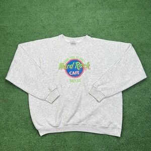 Vintage Hard Rock Cafe DALLAS Save The Planet Crewneck Sweater Sweatshirt Men XL